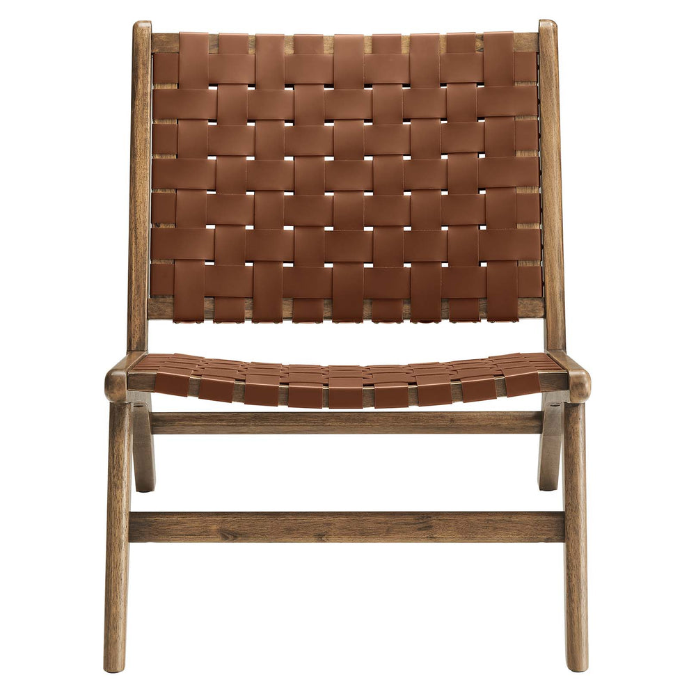 Saoirse Faux Leather Wood Accent Lounge Chair By Modway - EEI-6542 | Lounge Chairs | Modishstore - 20