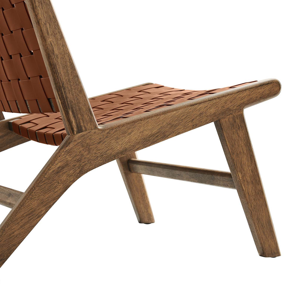 Saoirse Faux Leather Wood Accent Lounge Chair By Modway - EEI-6542 | Lounge Chairs | Modishstore - 21