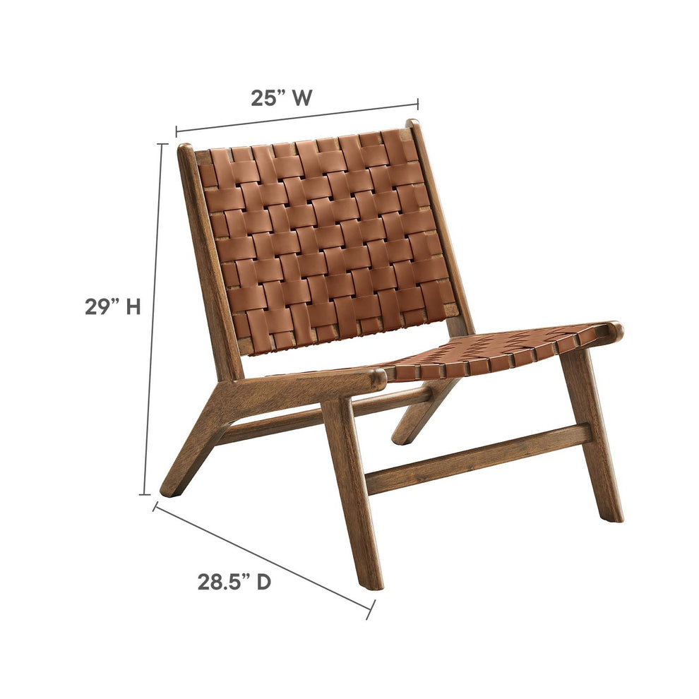 Saoirse Faux Leather Wood Accent Lounge Chair By Modway - EEI-6542 | Lounge Chairs | Modishstore - 23