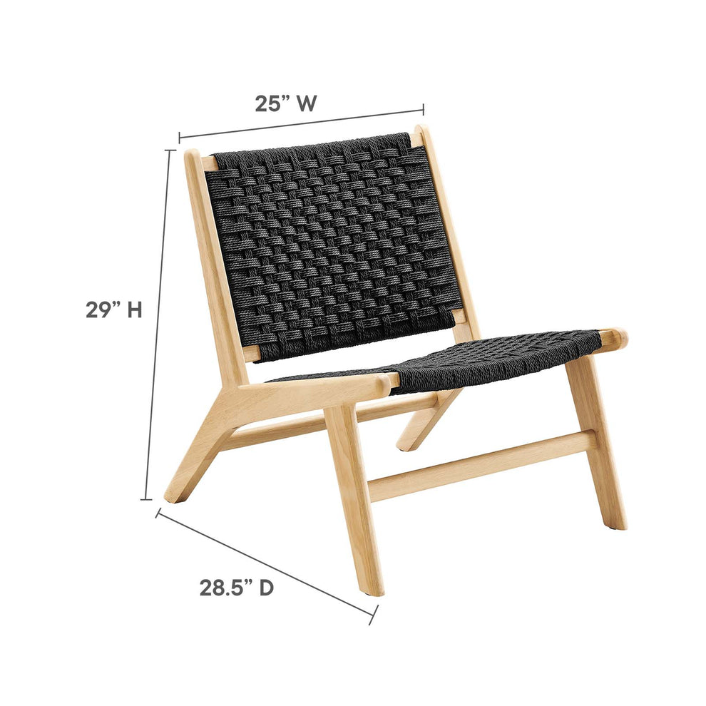 Saoirse Woven Rope Wood Accent Lounge Chair By Modway - EEI-6543 | Dining Chairs | Modishstore - 7