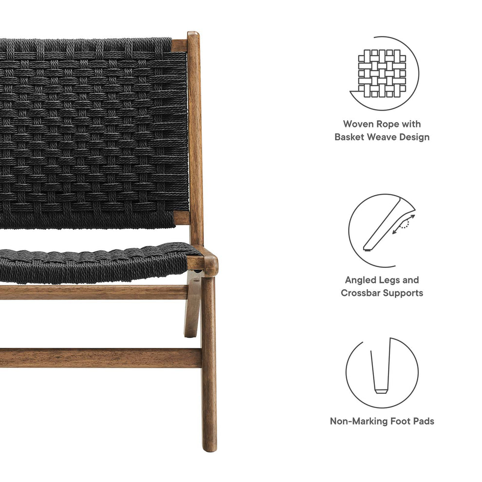 Saoirse Woven Rope Wood Accent Lounge Chair By Modway - EEI-6543 | Dining Chairs | Modishstore - 22