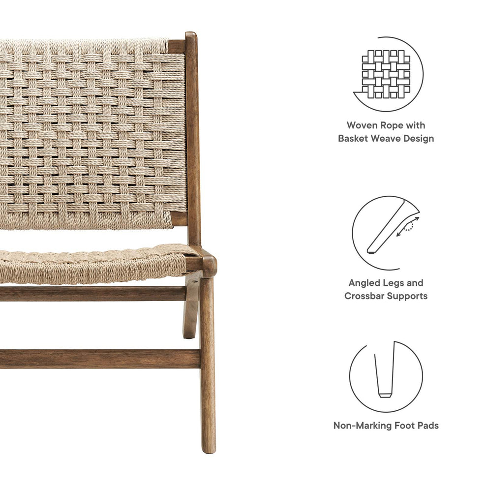 Saoirse Woven Rope Wood Accent Lounge Chair By Modway - EEI-6543 | Dining Chairs | Modishstore - 30