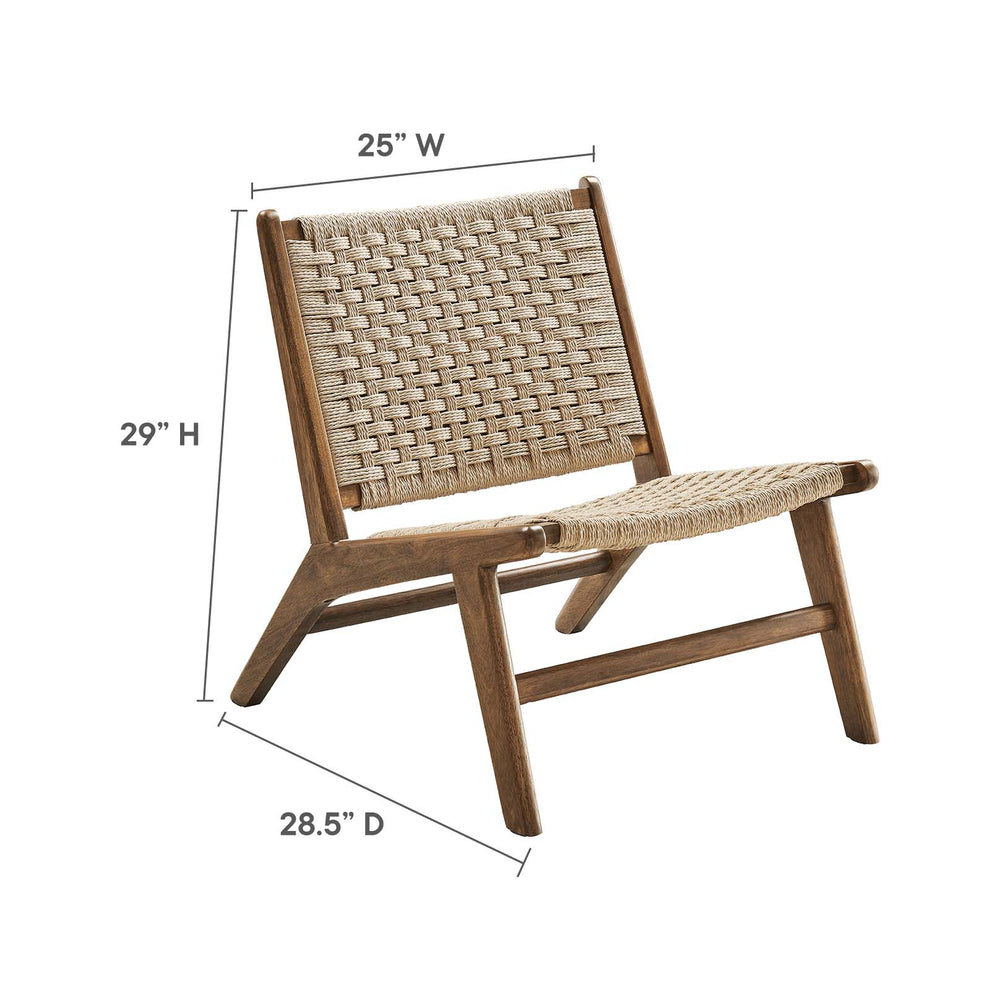 Saoirse Woven Rope Wood Accent Lounge Chair By Modway - EEI-6543 | Dining Chairs | Modishstore - 31