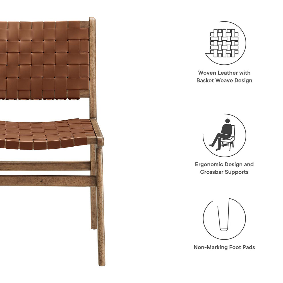 Saoirse Faux Leather Wood Dining Side Chair - Set of 2 By Modway - EEI-6544 | Dining Chairs | Modishstore - 30