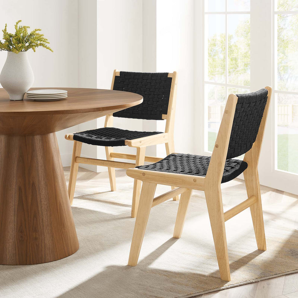 Saoirse Woven Rope Wood Dining Side Chair By Modway - EEI-6545 | Dining Chairs | Modishstore - 3