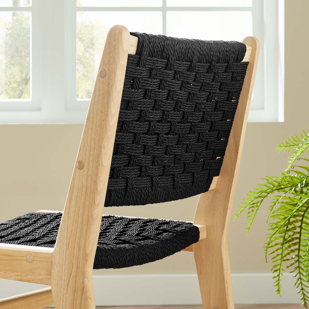 Saoirse Woven Rope Wood Dining Side Chair By Modway - EEI-6545 | Dining Chairs | Modishstore - 9
