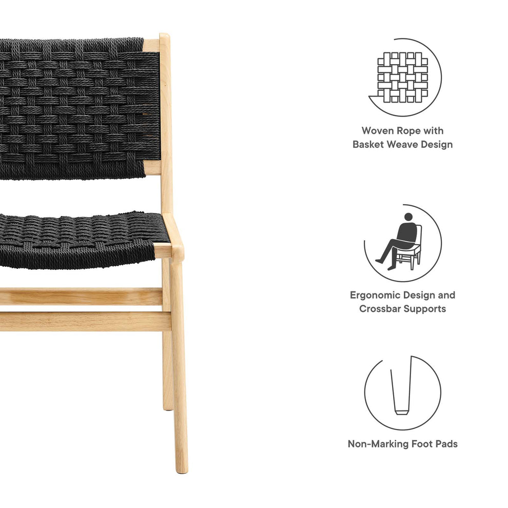 Saoirse Woven Rope Wood Dining Side Chair By Modway - EEI-6545 | Dining Chairs | Modishstore - 10