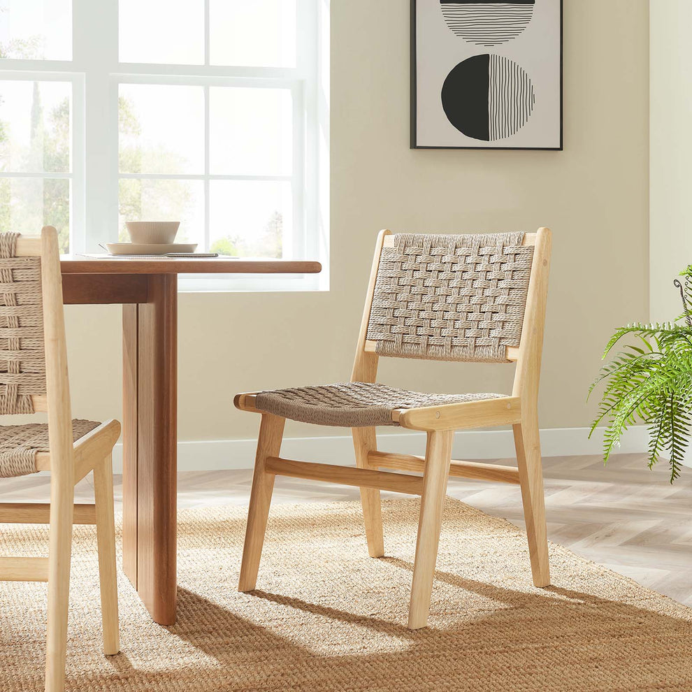 Saoirse Woven Rope Wood Dining Side Chair By Modway - EEI-6545 | Dining Chairs | Modishstore - 12