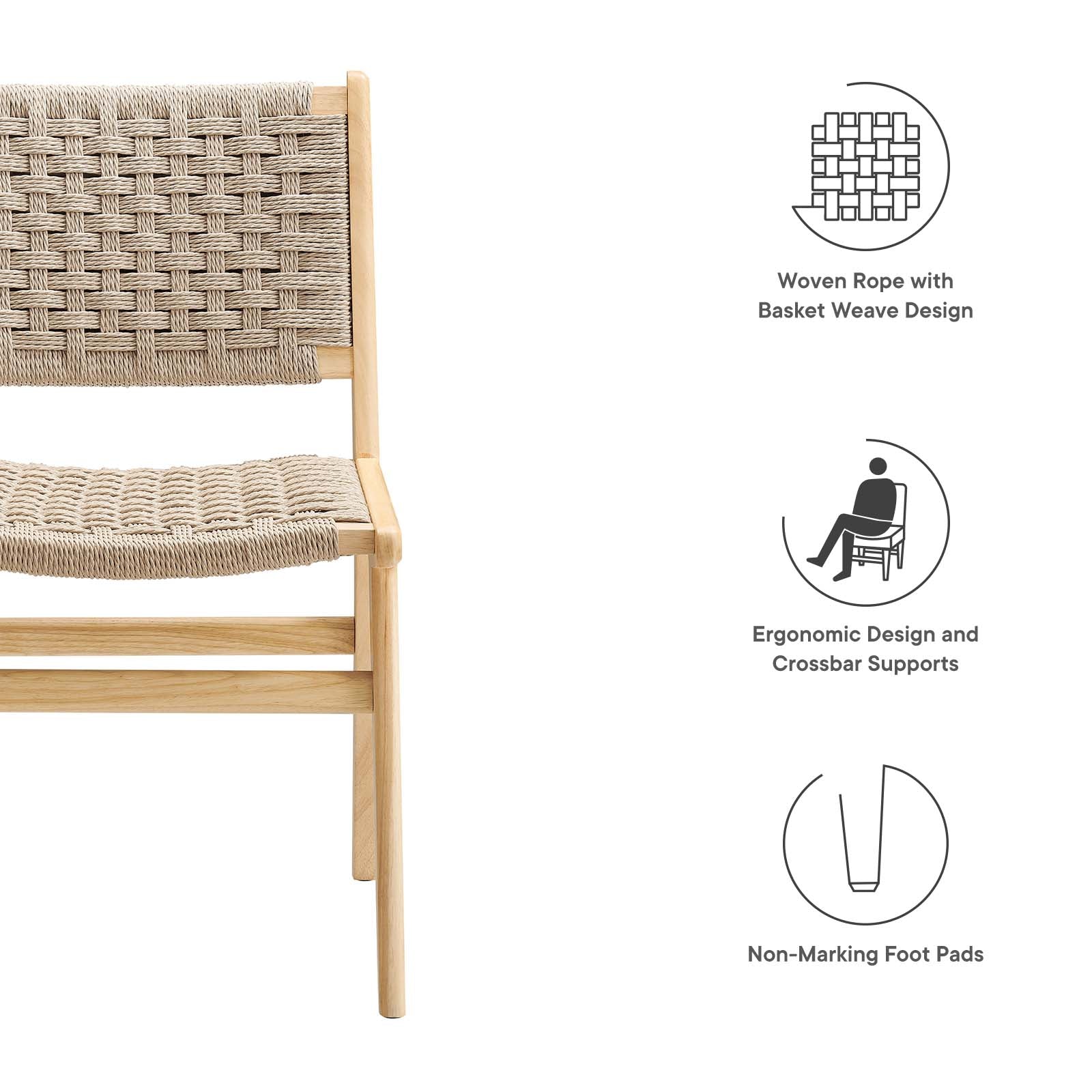 Saoirse Woven Rope Wood Dining Side Chair By Modway - EEI-6545 | Dining Chairs | Modway - 20
