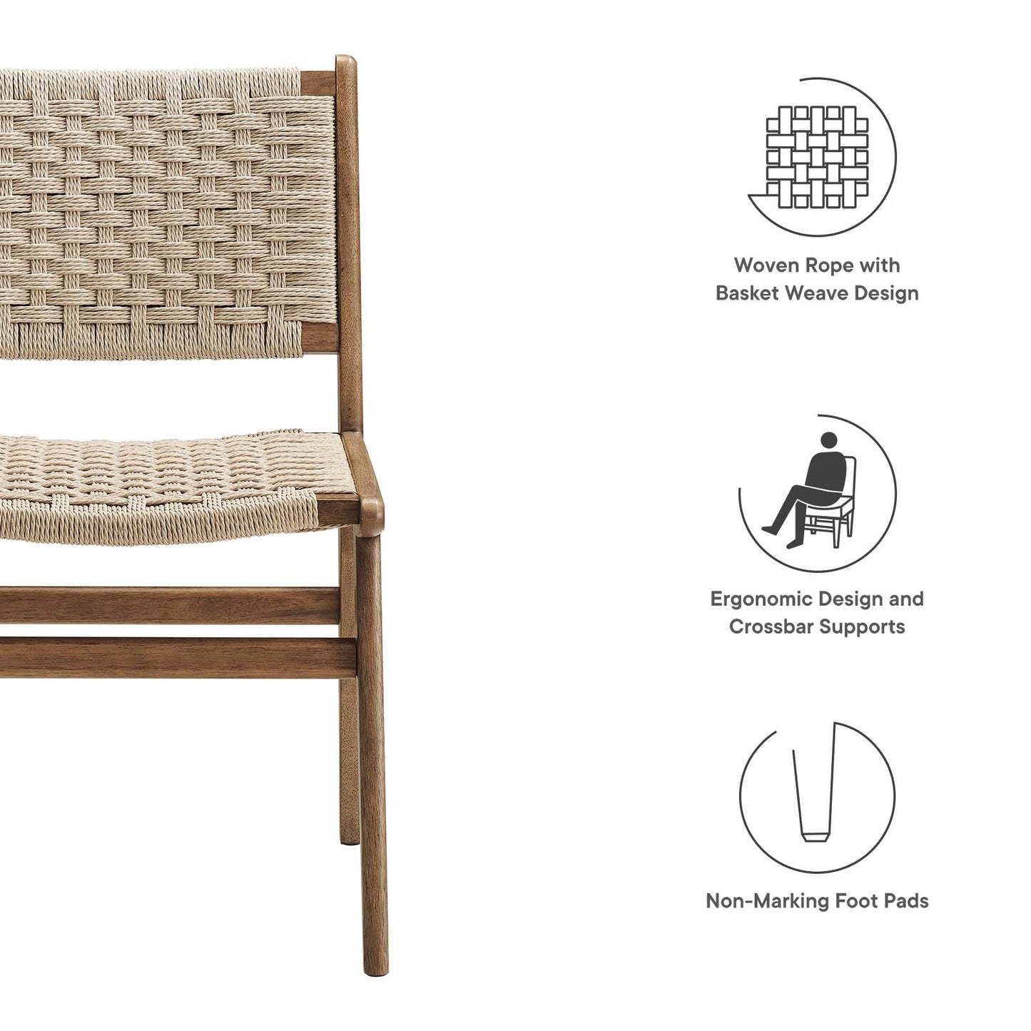 Saoirse Woven Rope Wood Dining Side Chair By Modway - EEI-6545 | Dining Chairs | Modway - 40