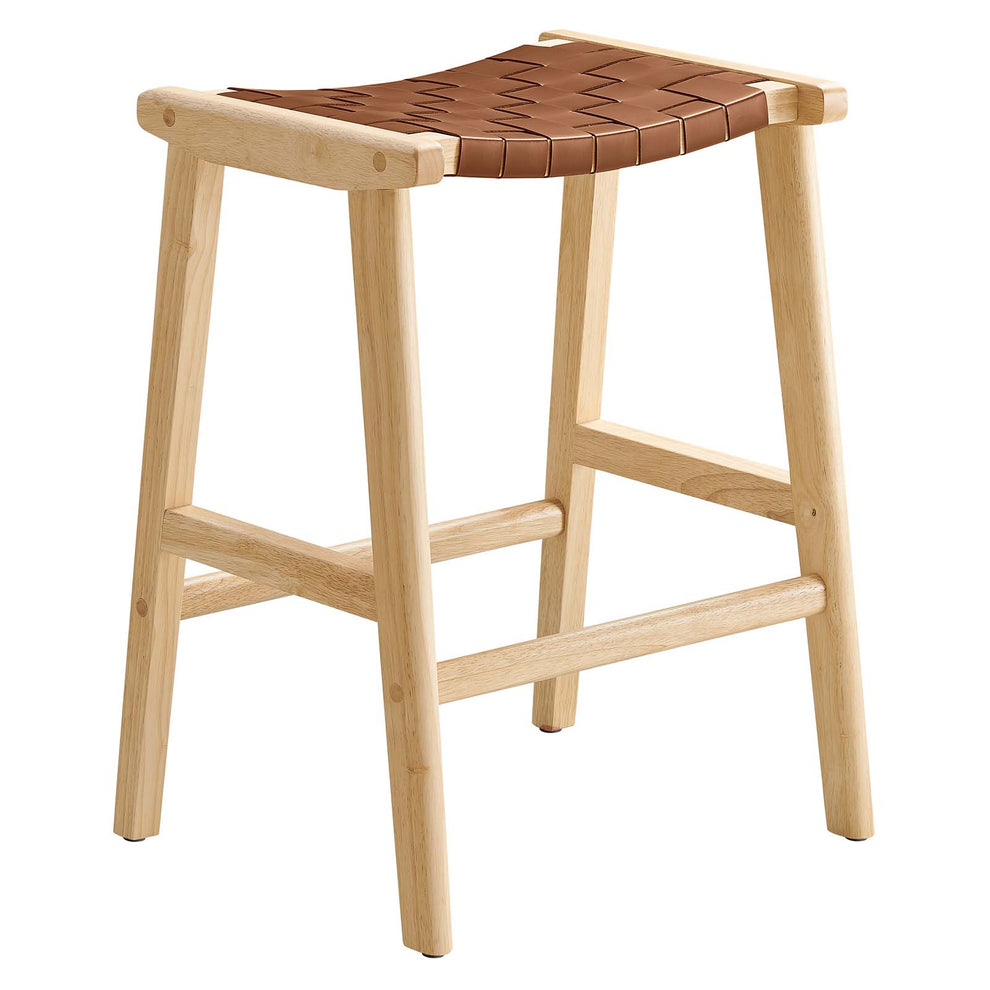 Saoirse Faux Leather Wood Counter Stool - Set of 2 By Modway - EEI-6547 | Counter Stools | Modishstore - 3