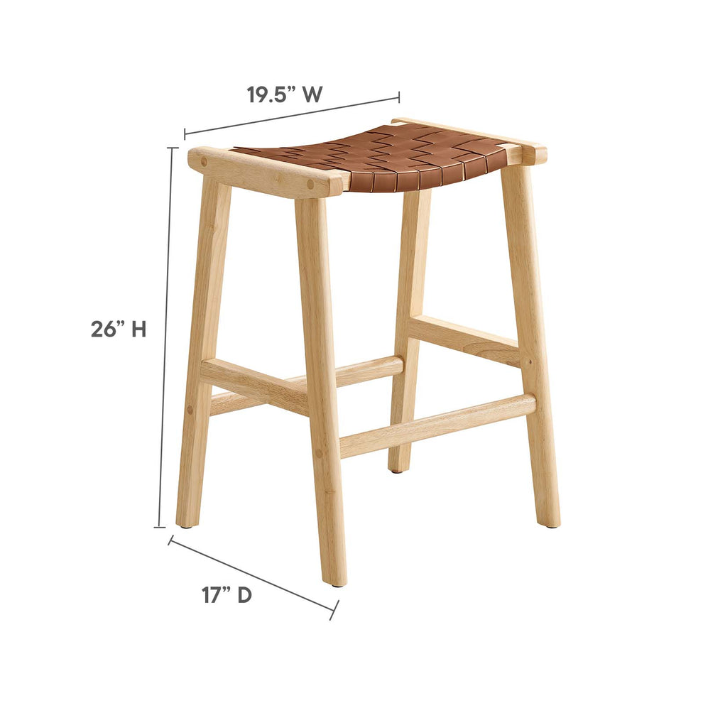 Saoirse Faux Leather Wood Counter Stool - Set of 2 By Modway - EEI-6547 | Counter Stools | Modishstore - 9