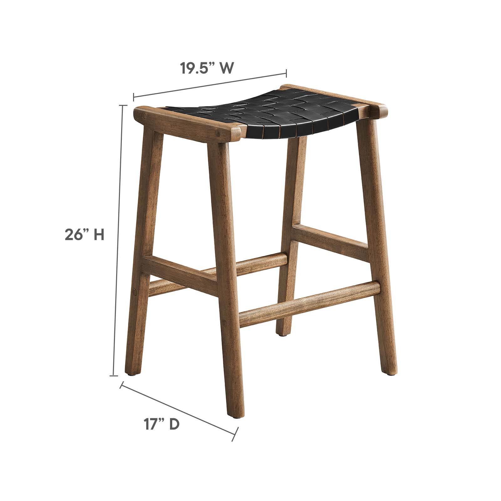 Saoirse Faux Leather Wood Counter Stool - Set of 2 By Modway - EEI-6547 | Counter Stools | Modishstore - 18