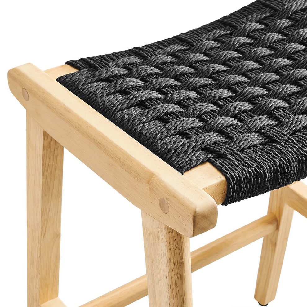 Saoirse Woven Rope Wood Counter Stool - Set of 2 By Modway - EEI-6548 | Counter Stools | Modishstore - 6