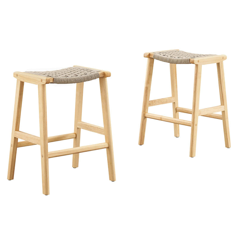 Saoirse Woven Rope Wood Counter Stool - Set of 2 By Modway - EEI-6548 | Counter Stools | Modishstore - 10