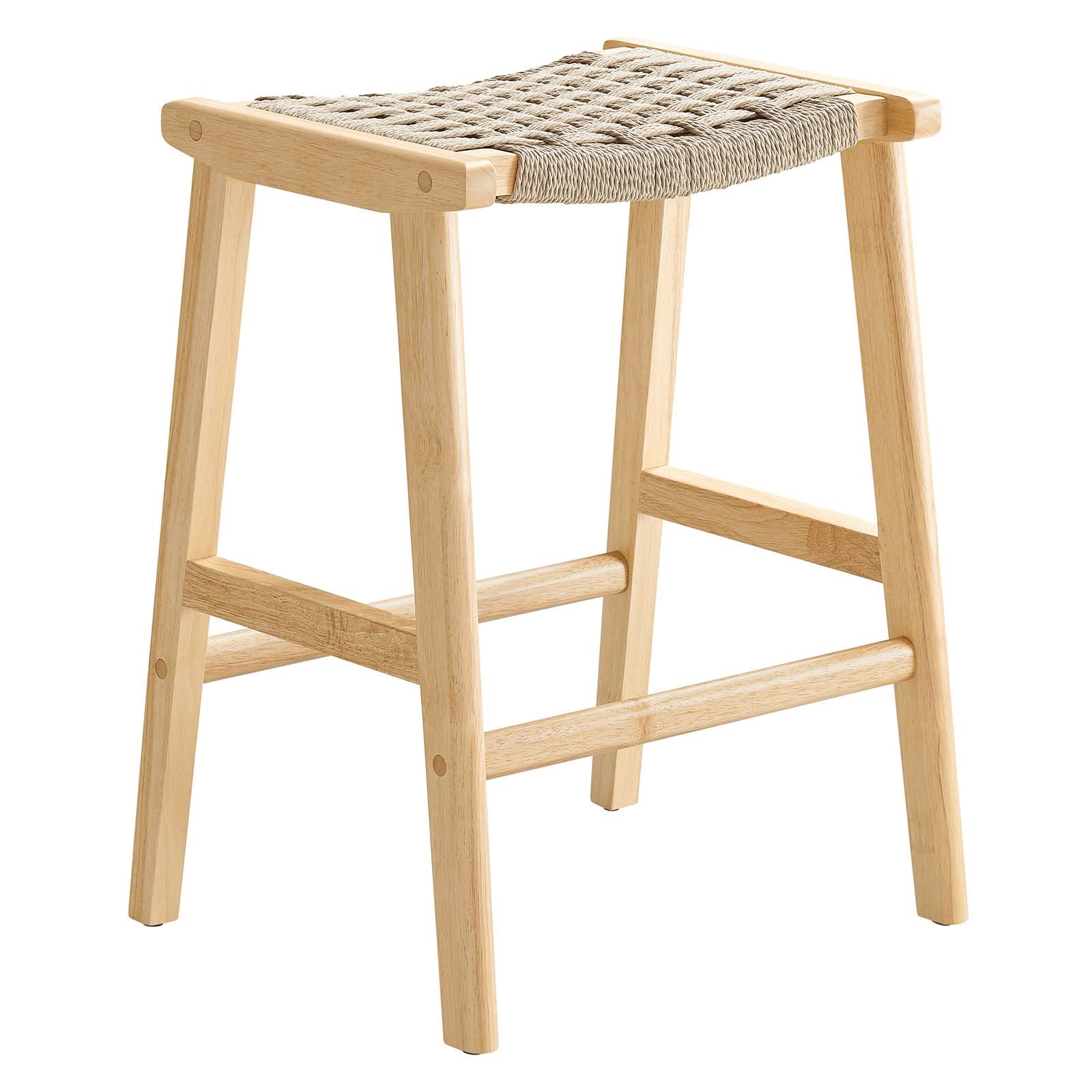 Saoirse Woven Rope Wood Counter Stool - Set of 2 By Modway - EEI-6548 | Counter Stools | Modway - 12