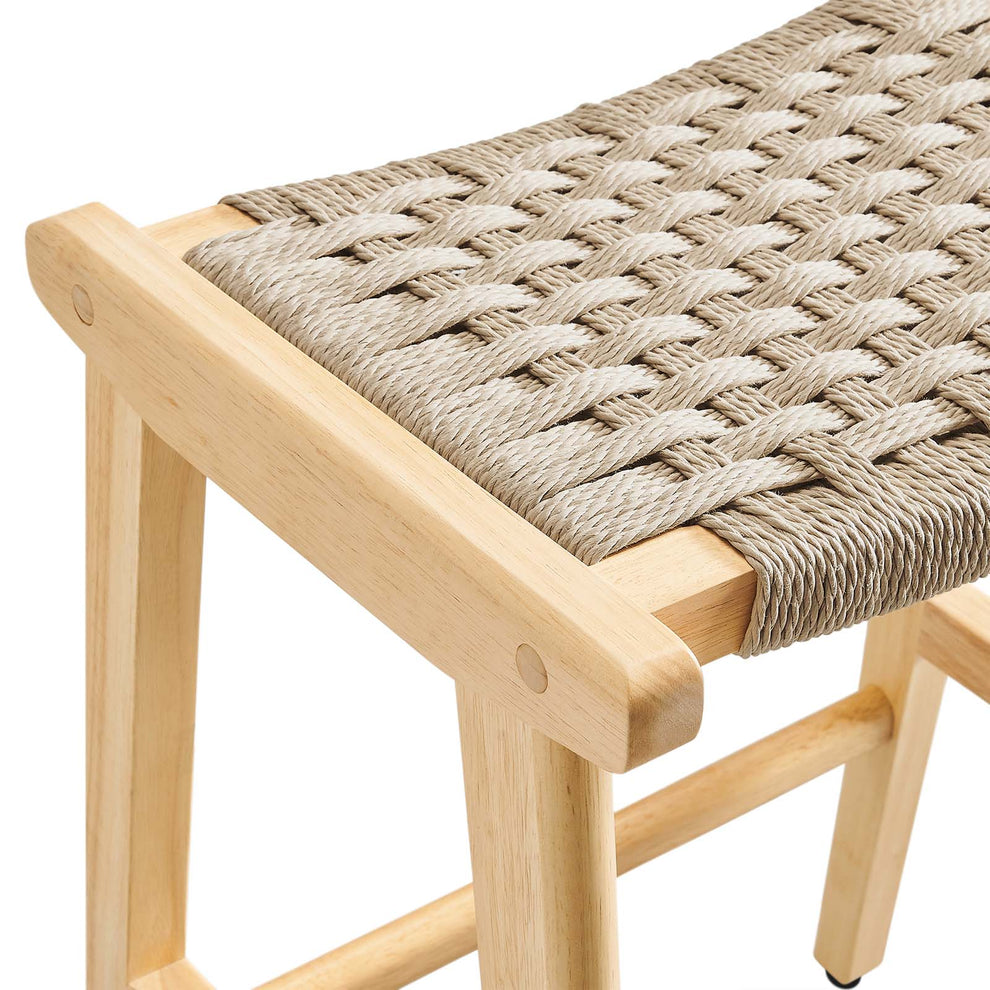 Saoirse Woven Rope Wood Counter Stool - Set of 2 By Modway - EEI-6548 | Counter Stools | Modishstore - 15
