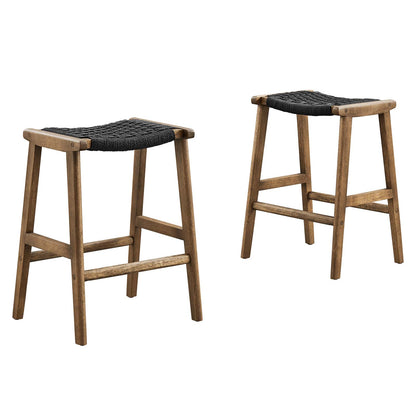 Saoirse Woven Rope Wood Counter Stool - Set of 2 By Modway - EEI-6548 | Counter Stools | Modishstore - 19