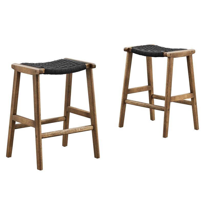 Saoirse Woven Rope Wood Counter Stool - Set of 2 By Modway - EEI-6548 | Counter Stools | Modishstore - 19