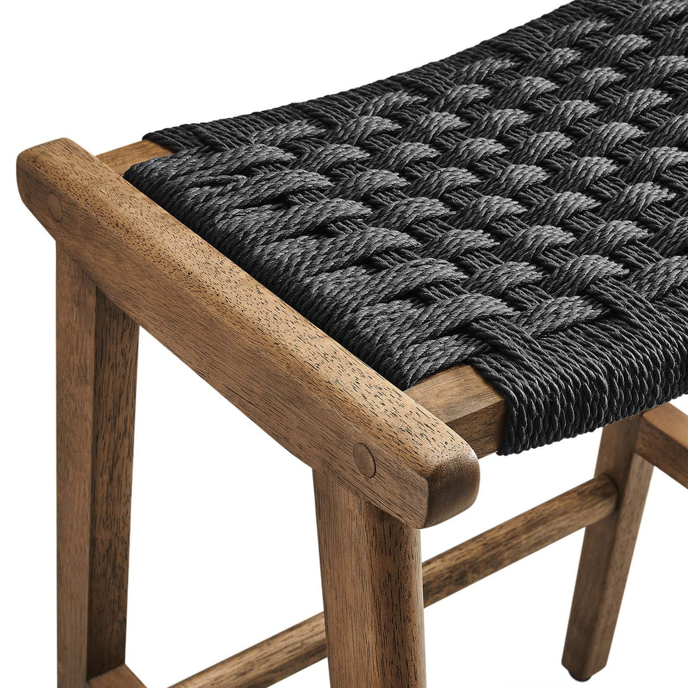 Saoirse Woven Rope Wood Counter Stool - Set of 2 By Modway - EEI-6548 | Counter Stools | Modishstore - 24