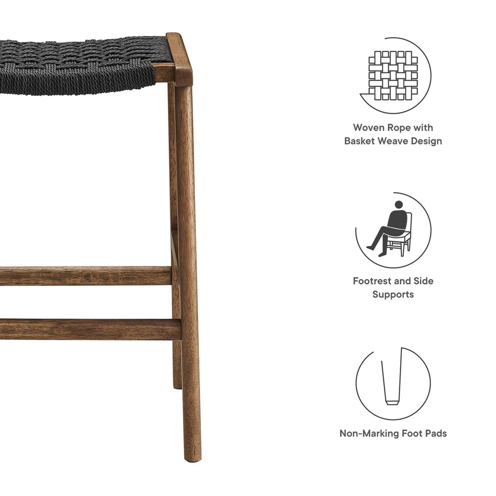 Saoirse Woven Rope Wood Counter Stool - Set of 2 By Modway - EEI-6548 | Counter Stools | Modishstore - 26