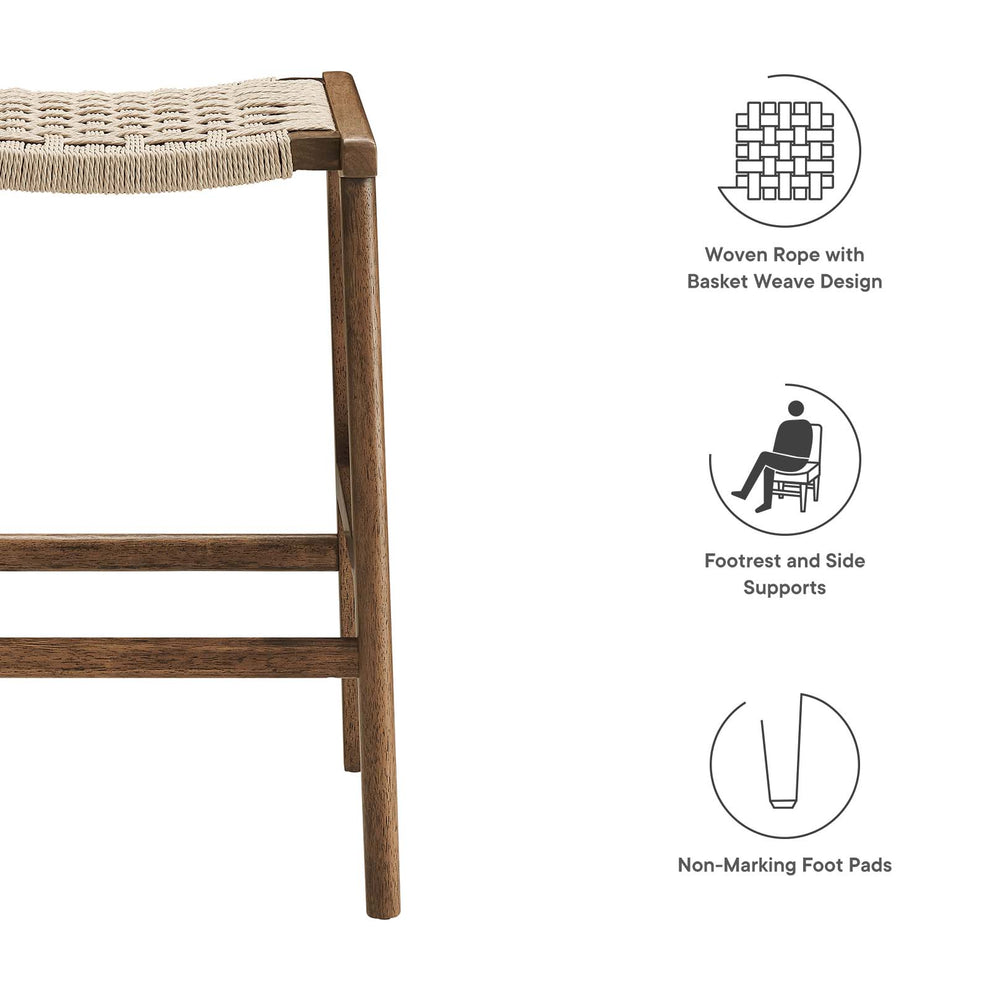 Saoirse Woven Rope Wood Counter Stool - Set of 2 By Modway - EEI-6548 | Counter Stools | Modishstore - 35