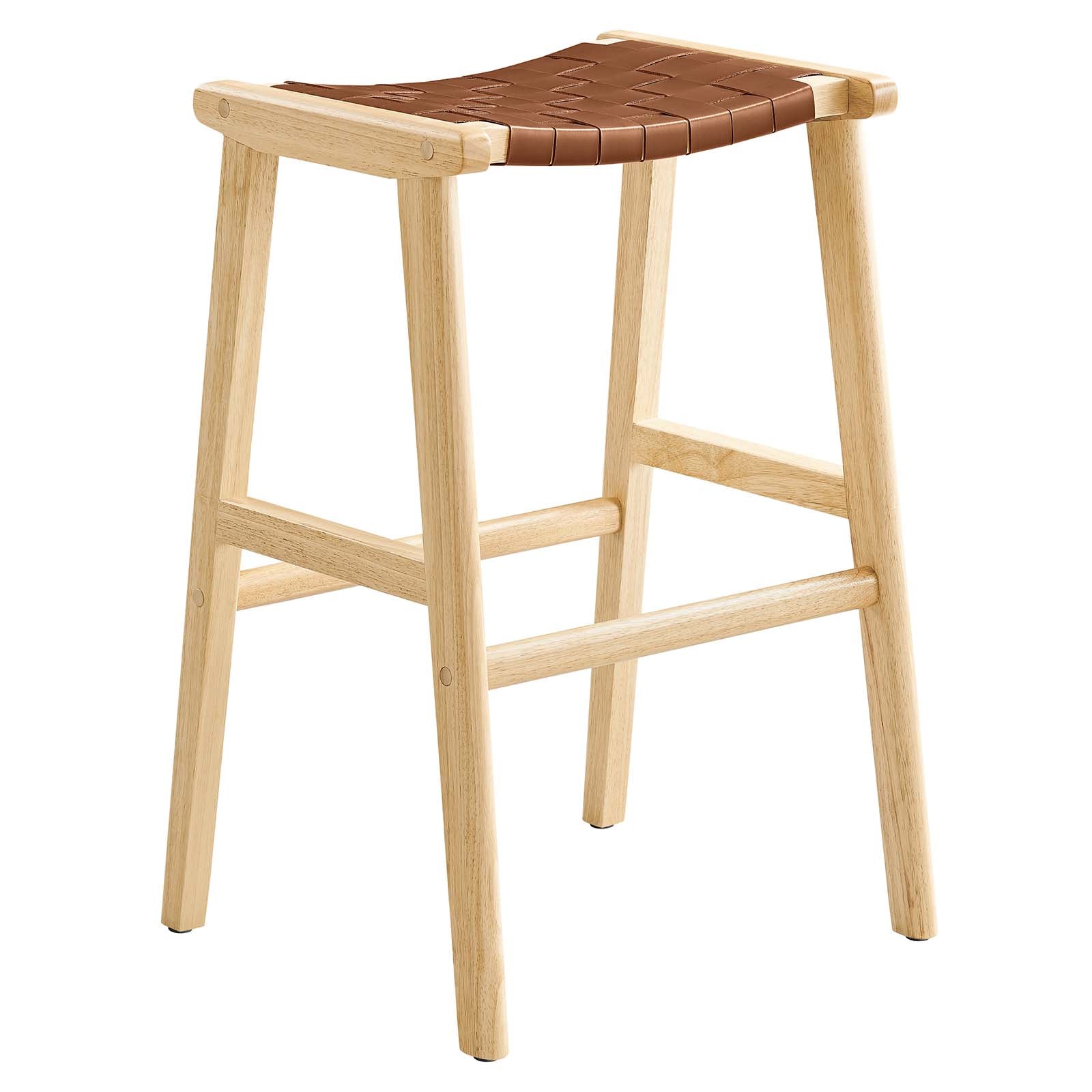Saoirse Faux Leather Wood Bar Stool - Set of 2 By Modway - EEI-6549 | Bar Stools | Modway - 3