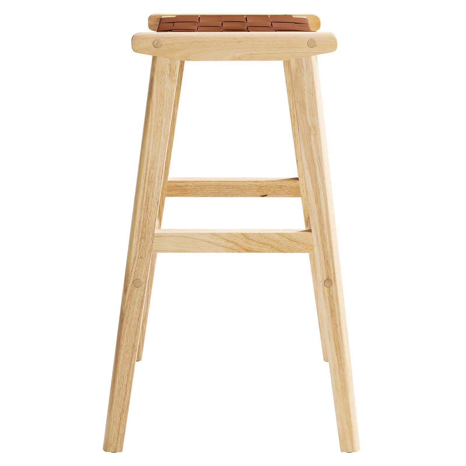 Saoirse Faux Leather Wood Bar Stool - Set of 2 By Modway - EEI-6549 | Bar Stools | Modway - 4