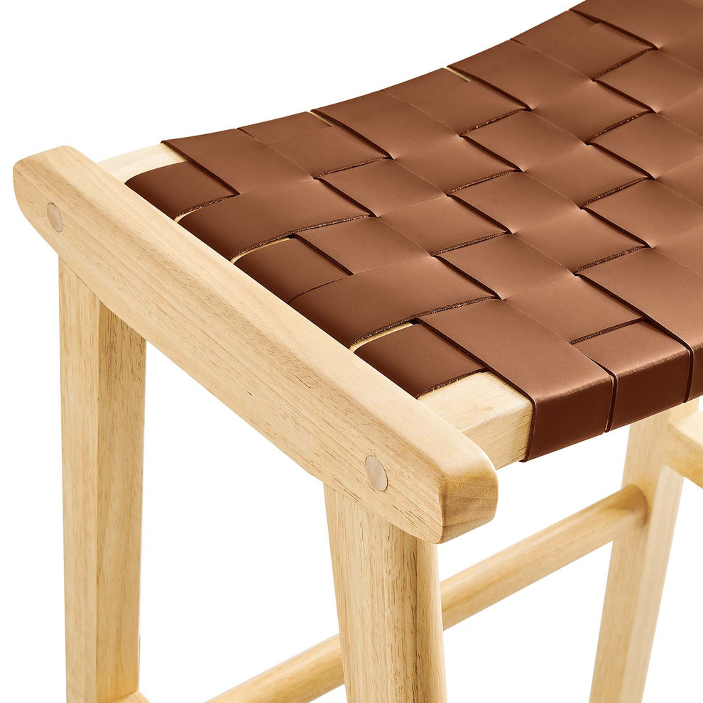 Saoirse Faux Leather Wood Bar Stool - Set of 2 By Modway - EEI-6549 | Bar Stools | Modishstore - 6