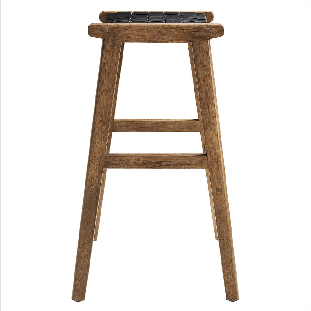 Saoirse Faux Leather Wood Bar Stool - Set of 2 By Modway - EEI-6549 | Bar Stools | Modishstore - 13