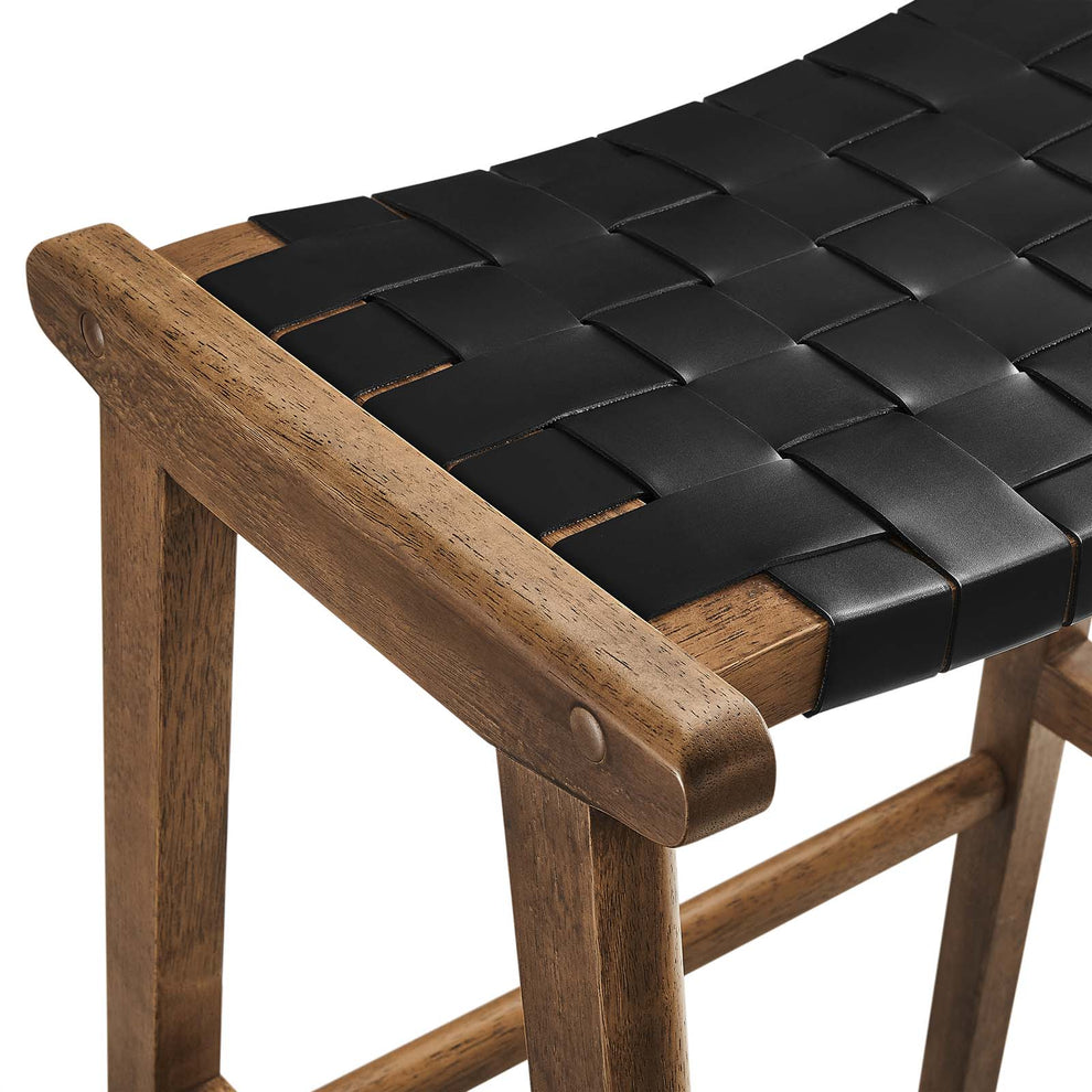 Saoirse Faux Leather Wood Bar Stool - Set of 2 By Modway - EEI-6549 | Bar Stools | Modishstore - 15