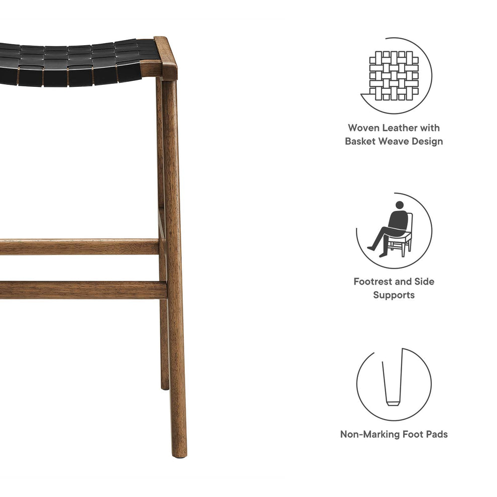 Saoirse Faux Leather Wood Bar Stool - Set of 2 By Modway - EEI-6549 | Bar Stools | Modishstore - 17