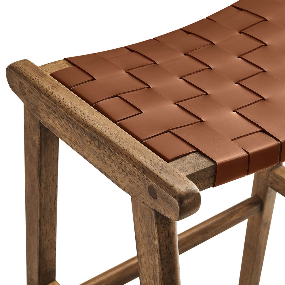 Saoirse Faux Leather Wood Bar Stool - Set of 2 By Modway - EEI-6549 | Bar Stools | Modishstore - 24