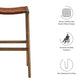 Saoirse Faux Leather Wood Bar Stool - Set of 2 By Modway - EEI-6549 | Bar Stools | Modway - 26