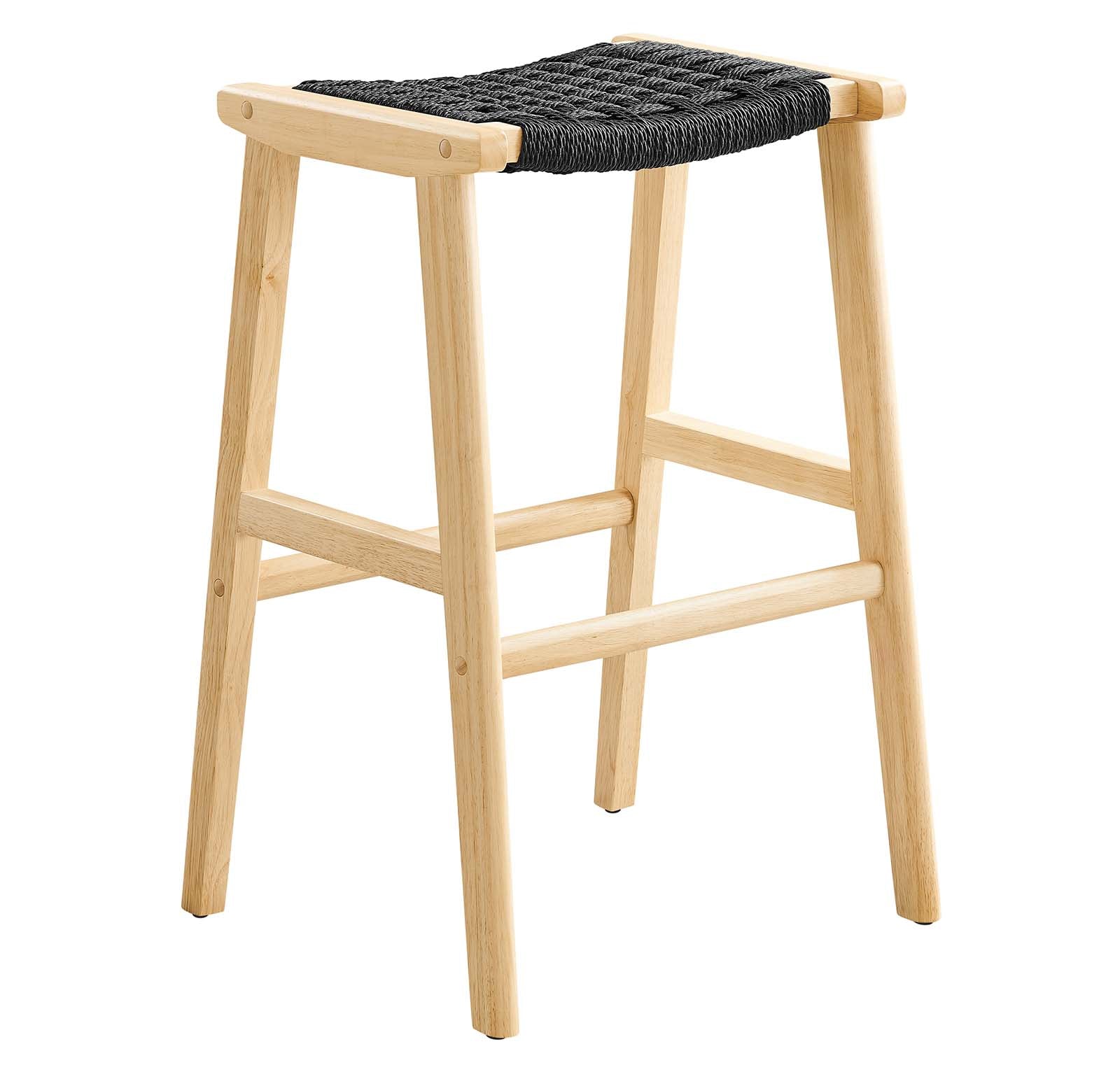 Saoirse Woven Rope Wood Bar Stool - Set of 2 By Modway - EEI-6550 | Bar Stools | Modway - 3