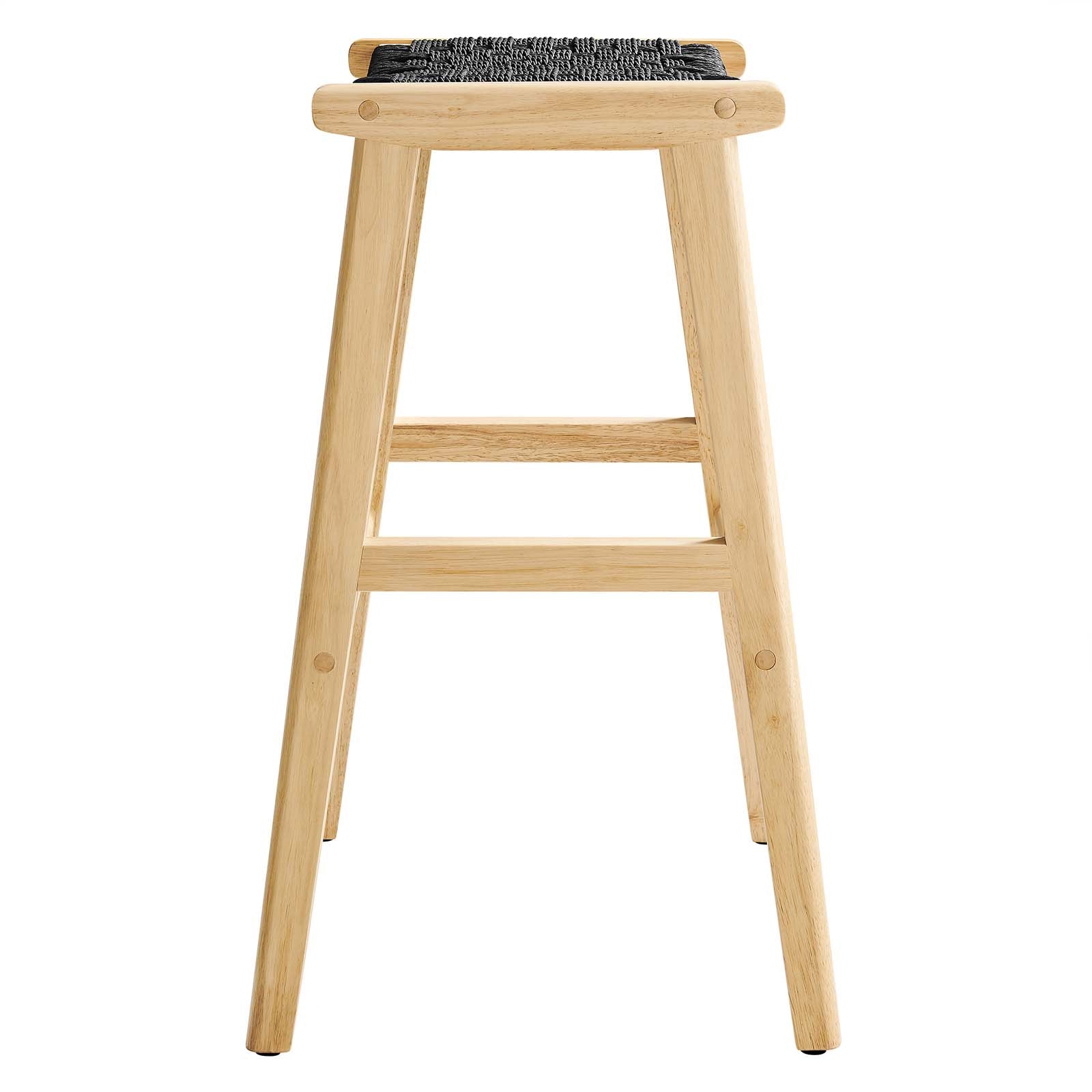 Saoirse Woven Rope Wood Bar Stool - Set of 2 By Modway - EEI-6550 | Bar Stools | Modway - 4