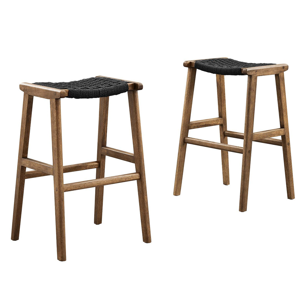 Saoirse Woven Rope Wood Bar Stool - Set of 2 By Modway - EEI-6550 | Bar Stools | Modishstore - 19