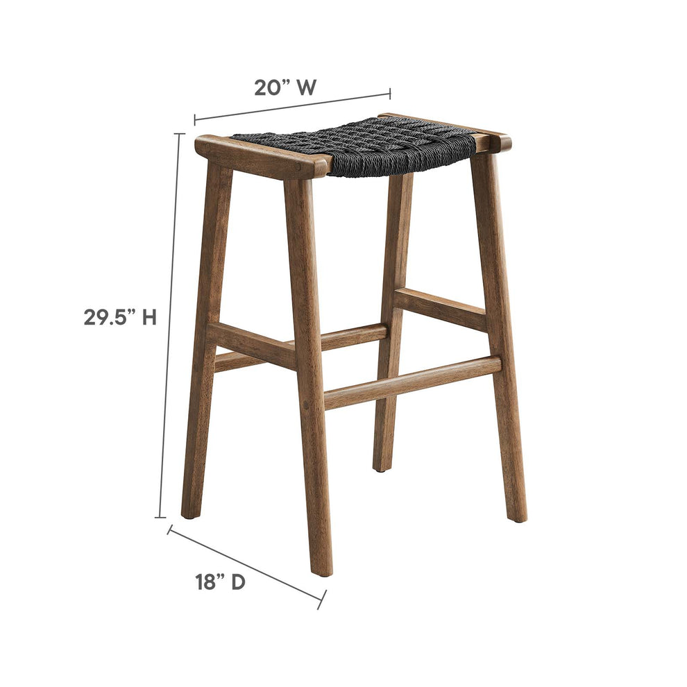 Saoirse Woven Rope Wood Bar Stool - Set of 2 By Modway - EEI-6550 | Bar Stools | Modishstore - 27