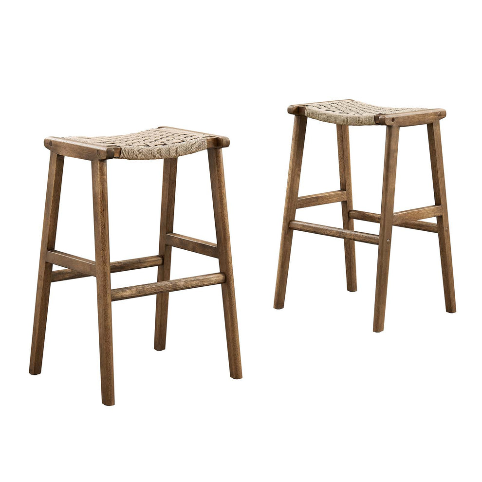 Saoirse Woven Rope Wood Bar Stool - Set of 2 By Modway - EEI-6550 | Bar Stools | Modishstore - 28