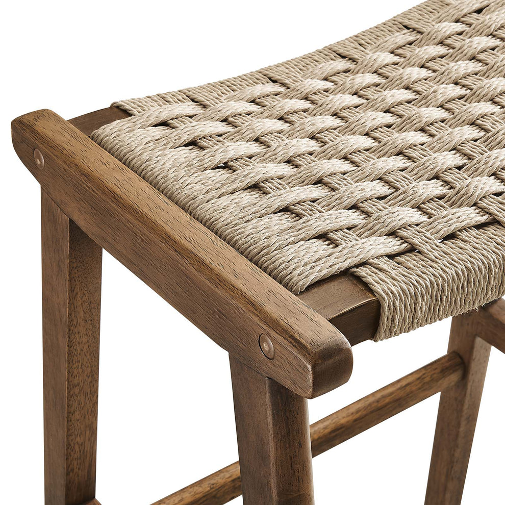 Saoirse Woven Rope Wood Bar Stool - Set of 2 By Modway - EEI-6550 | Bar Stools | Modishstore - 33