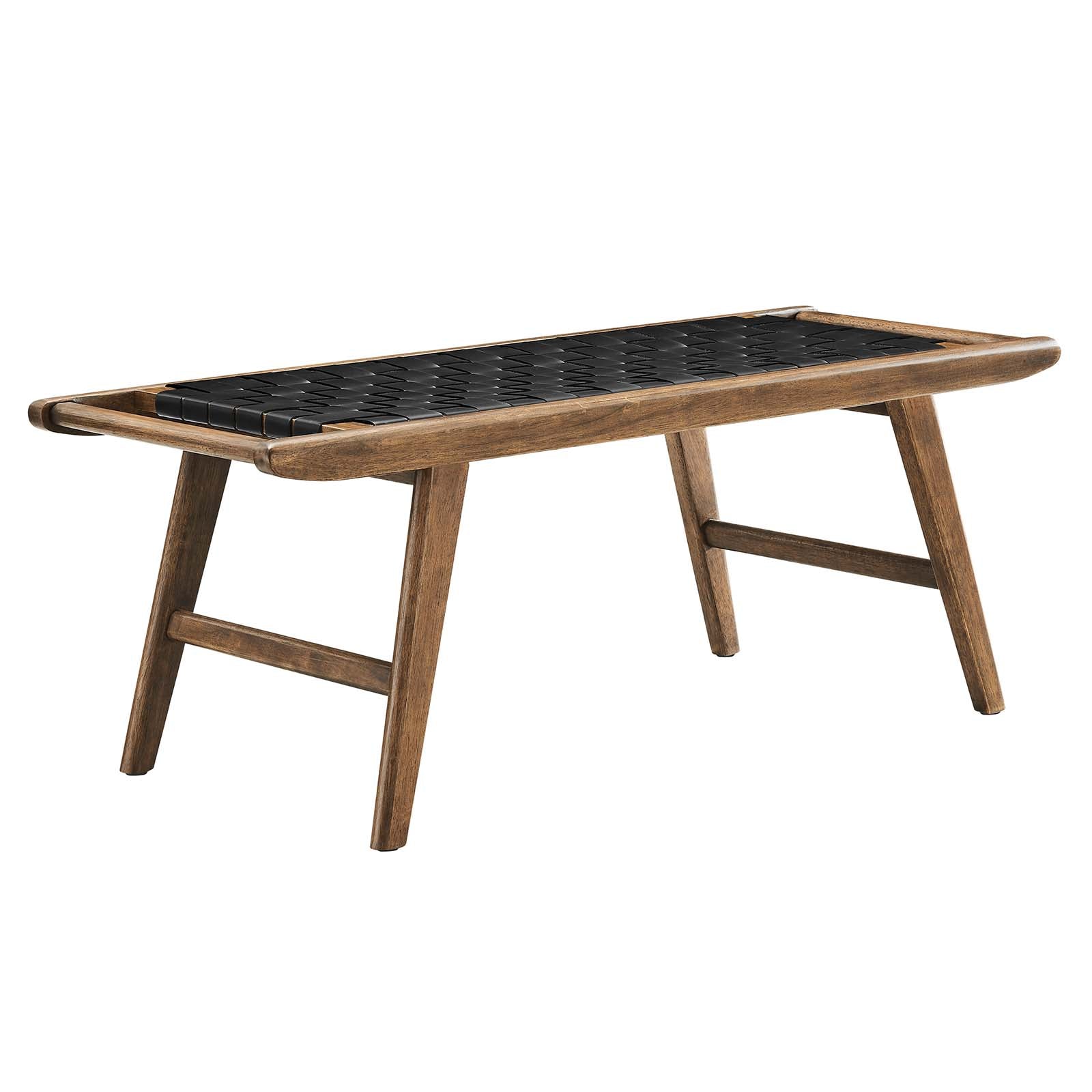 Saoirse 47" Faux Leather Wood Bench By Modway - EEI-6551 | Benches | Modway - 9