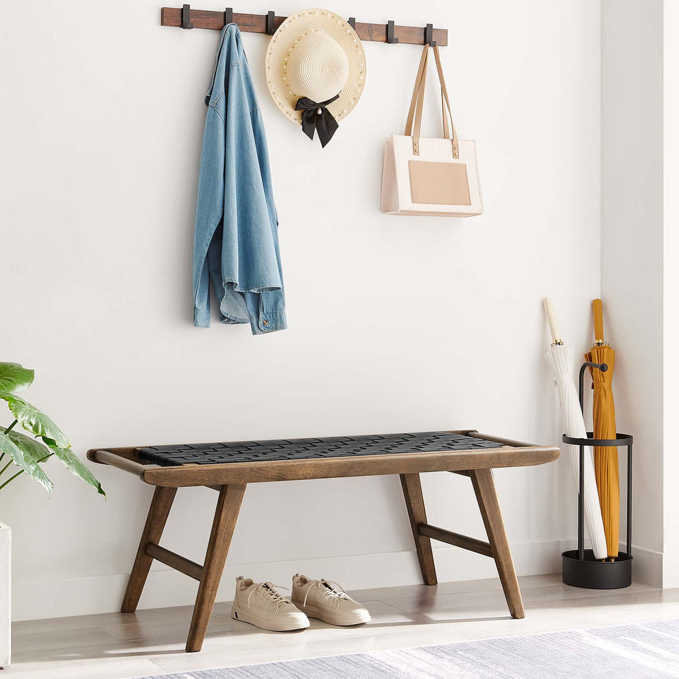 Saoirse 47" Faux Leather Wood Bench By Modway - EEI-6551 | Benches | Modishstore - 16