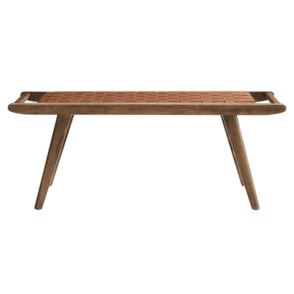 Saoirse 47" Faux Leather Wood Bench By Modway - EEI-6551 | Benches | Modishstore - 19