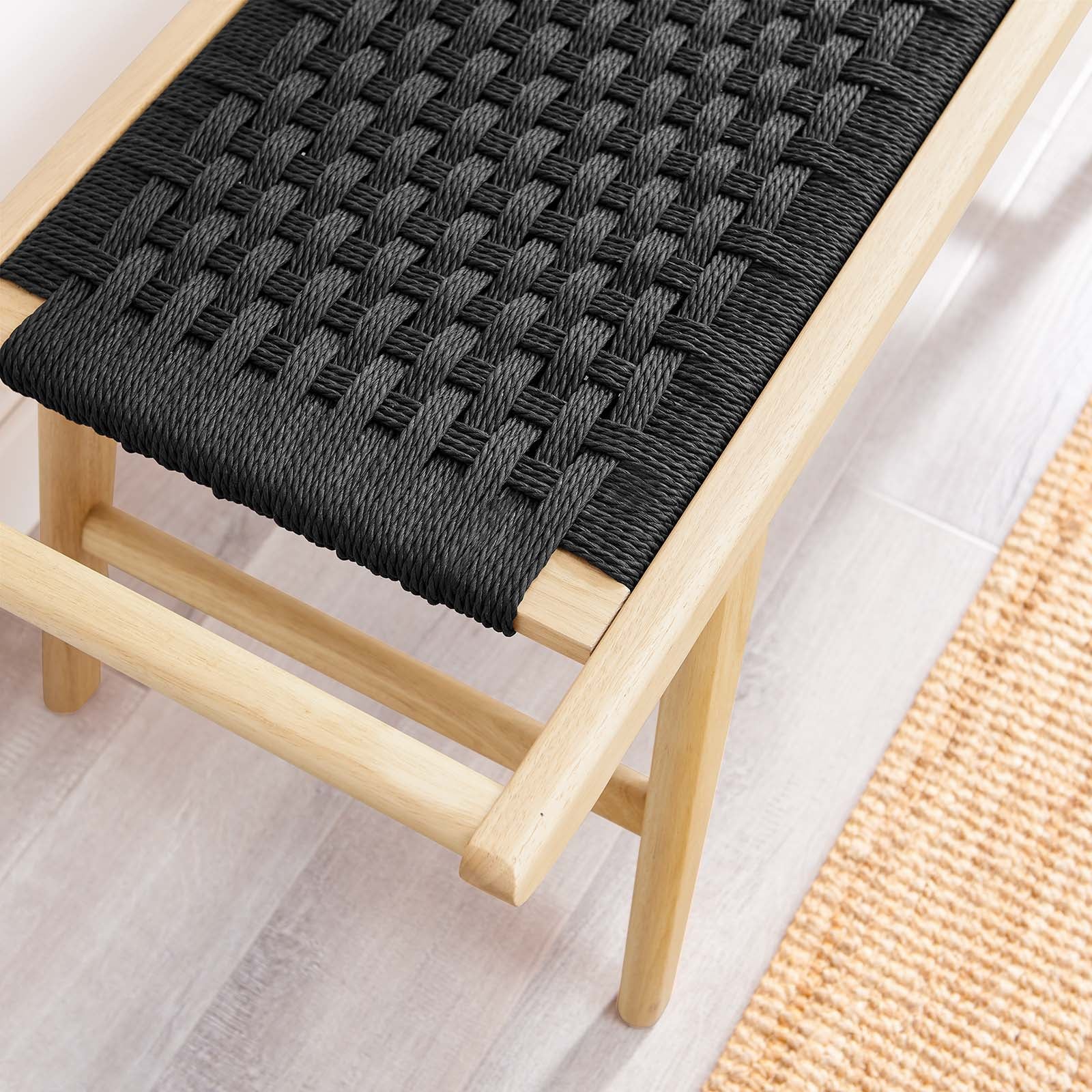 Saoirse 47" Wove Rope Wood Bench By Modway - EEI-6552 | Benches | Modishstore - 8