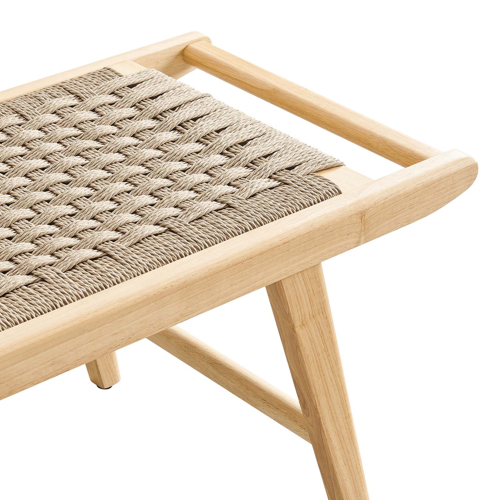 Saoirse 47" Wove Rope Wood Bench By Modway - EEI-6552 | Benches | Modishstore - 12