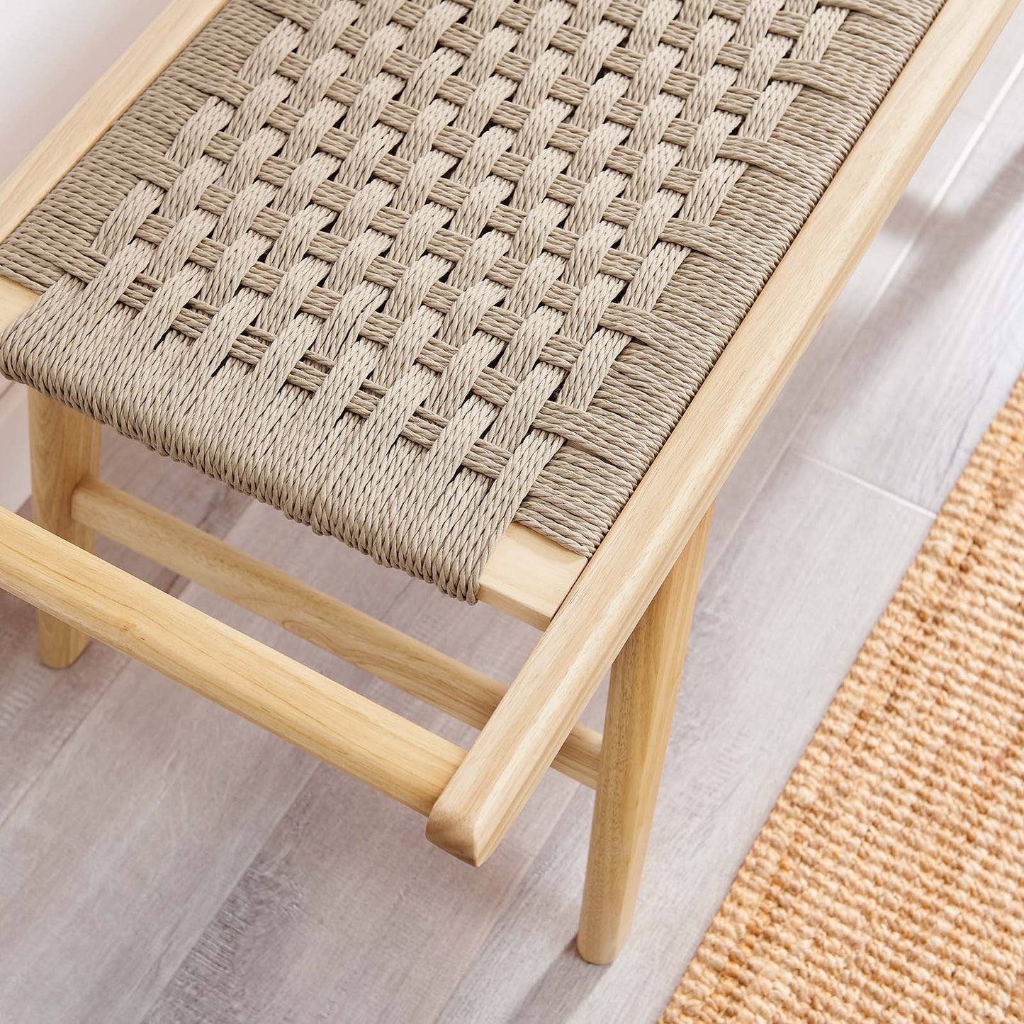 Saoirse 47" Wove Rope Wood Bench By Modway - EEI-6552 | Benches | Modway - 15