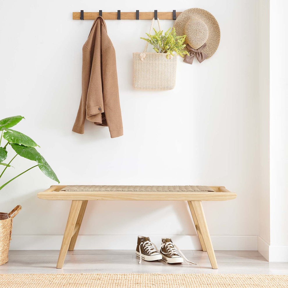 Saoirse 47" Wove Rope Wood Bench By Modway - EEI-6552 | Benches | Modishstore - 16