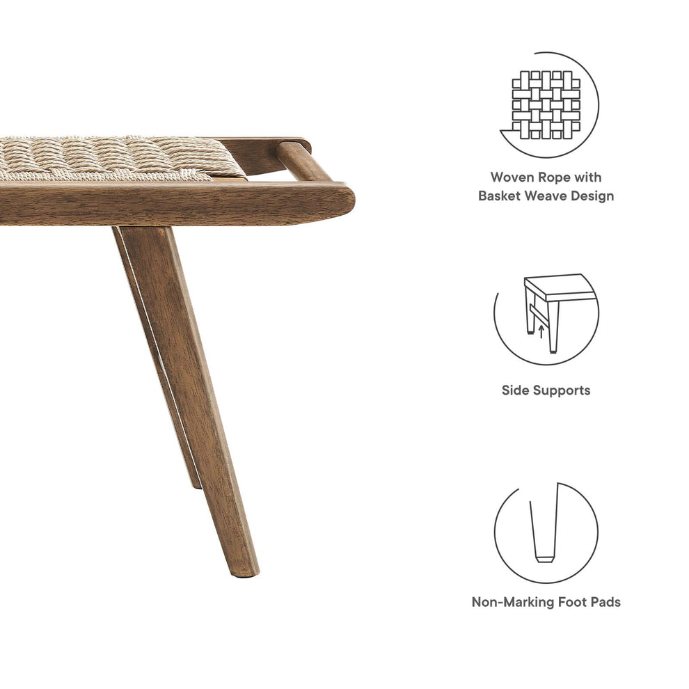 Saoirse 47" Wove Rope Wood Bench By Modway - EEI-6552 | Benches | Modishstore - 29