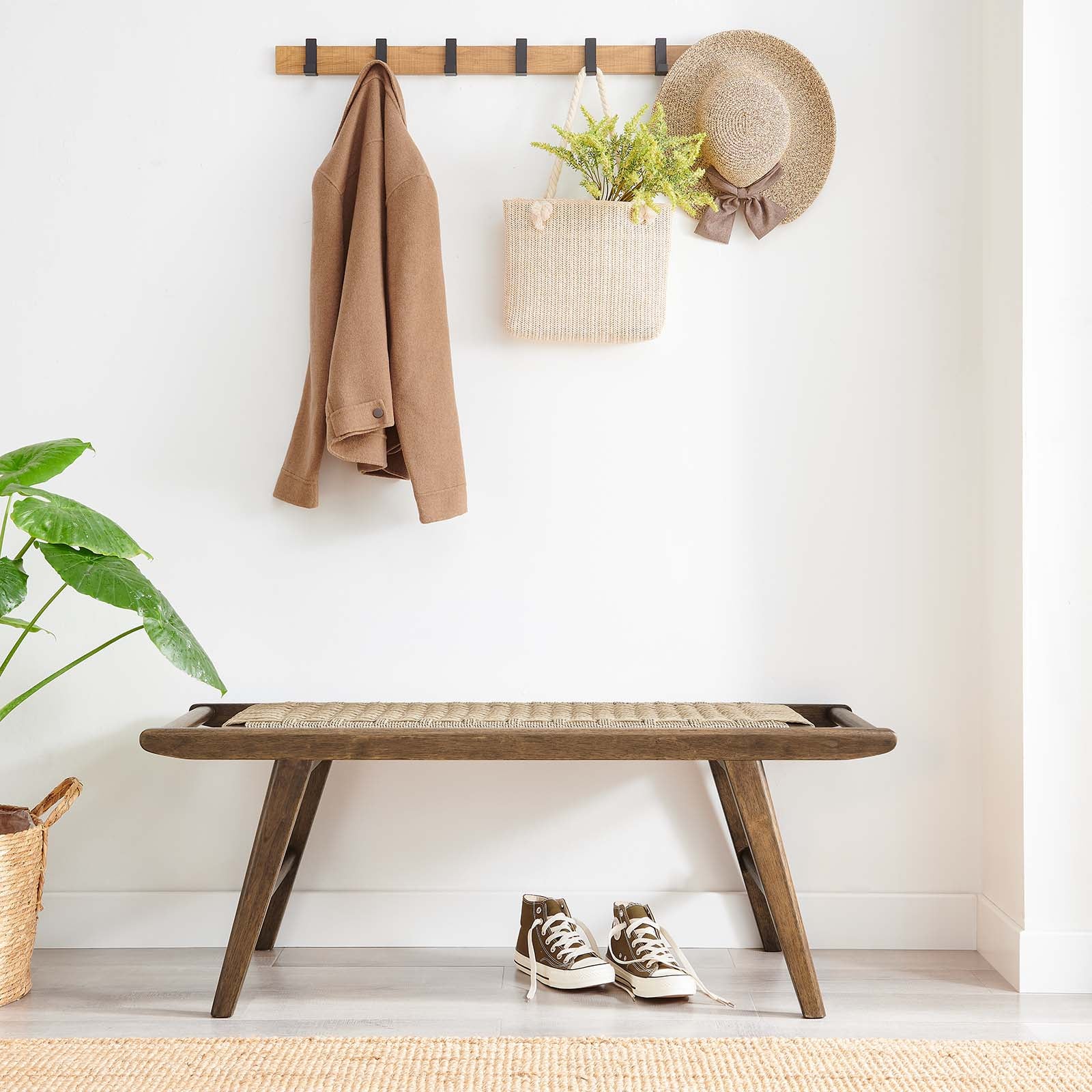 Saoirse 47" Wove Rope Wood Bench By Modway - EEI-6552 | Benches | Modishstore - 32