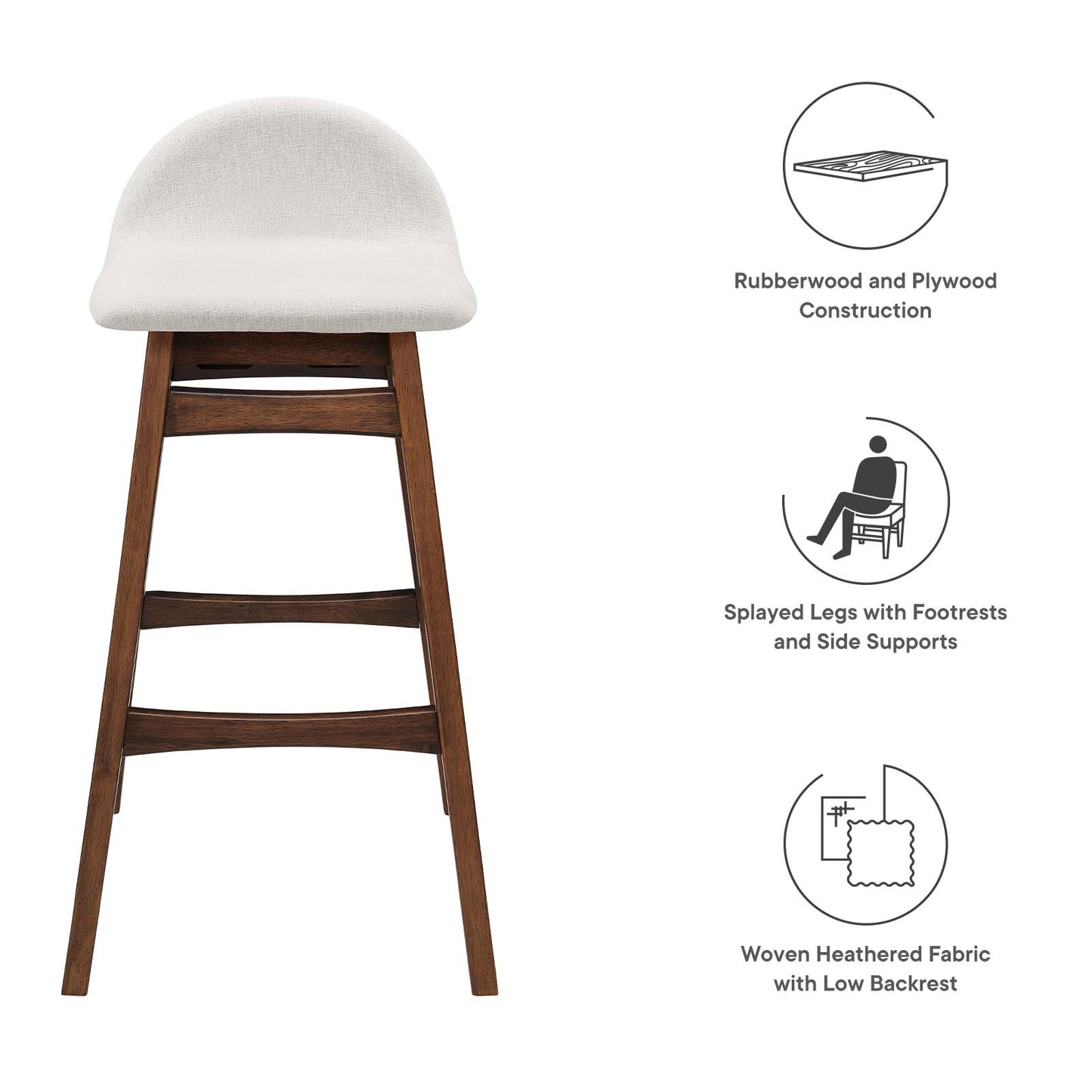 Juno Wood Bar Stool - Set of 2 By Modway - EEI-6553 | Bar Stools | Modishstore - 15